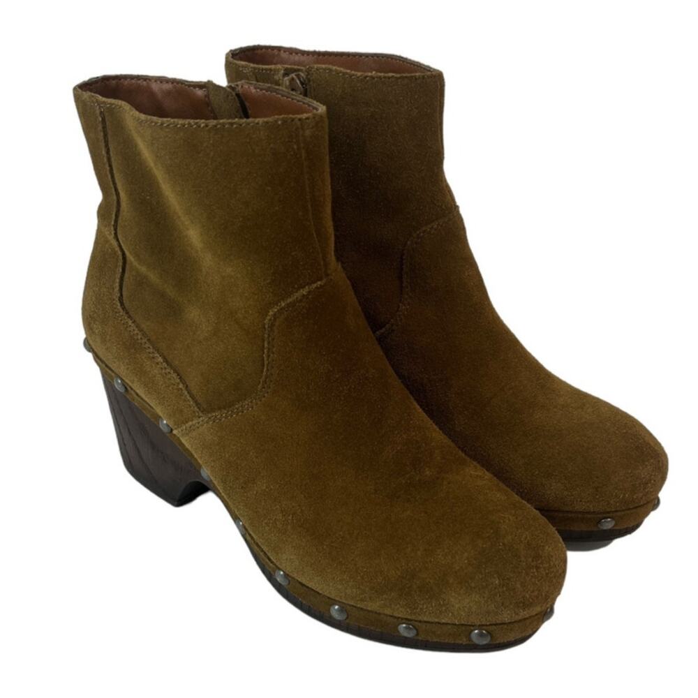 LUCKY BRAND Yasamin Leather Heeled Boots SZ 8